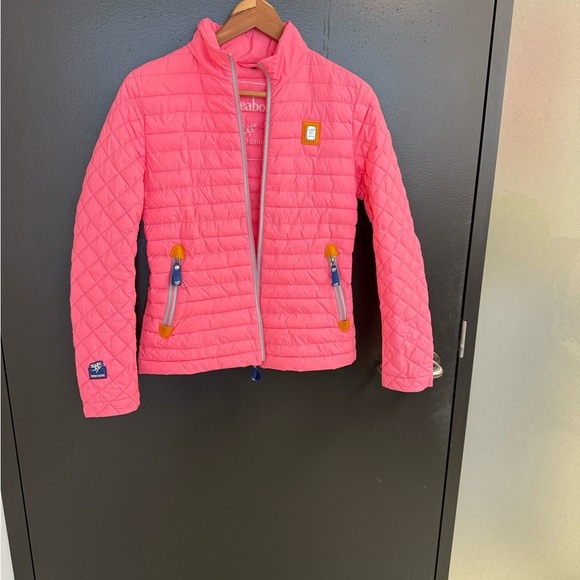 Piero Guidi NWOT S feather puffer vibrant pink ultra lux never worn - Picture 15 of 16